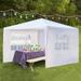 SEGMART Event Canopy Party Tent for Outside 10 x 10 With 3 Sidewalls White L148