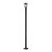 1 Light Outdoor Post Mount Lantern in Traditional Style 9.75 inches Wide By 110 inches High-Black Finish Bailey Street Home 372-Bel-4314837