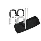 HAN S DELTA Horseshoes Set - Includes 4 Horseshoes and 2 Stakes and Carrying Case - Outdoor Horseshoe Game