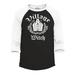 Shop4Ever Men s Village Witch Spooky Halloween Witches Raglan Baseball Shirt X-Large Black/White