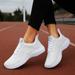 Women Shoes Ladies Casual Sneakers Breathable Non Slip Soft Sole Sneakers Mesh Sneakers Tennis Walking Breathable Sneakers Sneakers White 7.5