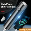 Deyuer LED Searchlight High Power Multi-modes Portable LED Flashlight Rechargeable Zoom Torch for Camping