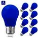 LOHAS 4/8 Pack Blue LED Light Bulbs 3W A15 (20W Equivalent) E26 Medium Base Porch Light for Hallway Holiday Party Festival Decoration Non Dimmable