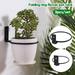 HOTBEST 6 Inch Flower Pot Holder Ring Wall Mounted 3 Pack Wall Planter Hook Metal Black Collapsible Flower Pot Hangers Hanging Plant Bracket for Balcony Home Garden Yard
