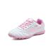 Tenmix Girls & Boys Basketball Non Slip Athletic Shoe Mens Lace Up Soccer Cleats Children Sport Sneakers Pink Broken 3Y