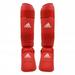Adidas Karate SHIN REMOVABLE INSTEP WKF Approved - Red - S