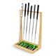 GoSports Premium Wooden Golf Putter Stand - Indoor Display Rack - Holds 6 Clubs - Natural