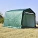 Outdoor 10x10ft Heavy Duty Carport Tent Car Shelter Garage Storage Shed Sun UV Proof Cover Peak Style Green