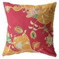 Orange Red Garden Indoor Outdoor Throw Pillow