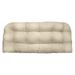 RSH DÃ©cor Indoor Outdoor Single Tufted Wicker Loveseat Cushion Large Classic Canvas