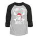 Shop4Ever Men s Pirate Mom Skull and Crossbones Raglan Baseball Shirt Large Heather Grey/Black