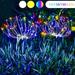 Solarera Solar Firework Light 120 LED Solar Lights Outdoor - 2 Pack Solar Garden Lights Decorative for Walkway Patio Backyard Yard Lawn Christmas Halloween Christmas Decorations-Multicolor