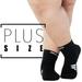 Extra Large Ankle Compression Socks for Women & Men 15-20mmHg - Black 5X-Large