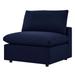 Lounge Sofa Middle Chair Sunbrella Blue Navy Fabric Modern Contemporary Outdoor Patio Balcony Cafe Bistro Garden Furniture Hotel Hospitality