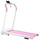 Dcenta Treadmill Folding Treadmill for Home Portable Electric Motorized Treadmill Running Exercise Machine Compact Treadmill for Home Gym Fitness Workout Walking No Installation Required White&Pi