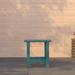 Merrick Lane Poly Resin Indoor/Outdoor All-Weather Adirondack Side Table in Teal