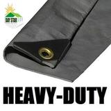 12 X26 Silver Tarp EXTRA Heavy Duty 12 mil 3 Ply Coated Reinforced Canopy 6 oz 3 Layer