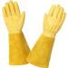 Gardening Gloves Women Men Goatskin Leather Rose Pruning Gloves with Long Forearm Protection Garden Gloves Thorn Resistant