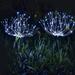 Solar Garden Lights Outdoor 120 LED Art Firework Lights 2 Pack Waterproof Solar Lights Sparklers Outdoors Yard Decor for Garden Pathway Patio Yard Valentine s Day Decorations (Cool White)