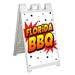 Florida BBQ (24 X 36 ) Standard A-Frame Signicade Includes Decal Applied To Stand