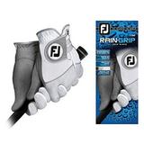 FootJoy Men s RainGrip Pair Golf Gloves White Cadet Medium/Large Pair