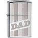 Zippo Classic Strip Engraved DAD Fathers Day High Polish Chrome Lighter 28374