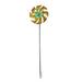 Direct International Orange and Yellow Metal Wind Spinner Garden Stake 45 inches High