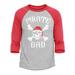 Shop4Ever Men s Pirate Dad Skull and Crossbones Raglan Baseball Shirt X-Large Heather Grey/Red