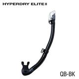 Tusa Hyperdry Elite II Scuba Diving Snorkel - Black/Black