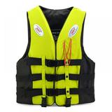 Universal Life Jacket for Adult Children Life vest Swimming Boating Surfing Sailing Swimming vest Oxford cloth waterproof Buoyancy Jacket with Survival Whistle Yellow