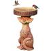 TAONMEISU Outdoor Bird Bath Bowl Resin Fox Crafts Hummingbirds Water Feeder