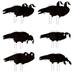 GHG Decoy Systems Pro-Grade Black & White Silhouette Goose Decoys - Pack of 12