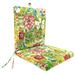 Jordan Manufacturing 44 x 21 Sun River Garden Multicolor Floral Rectangular Outdoor Chair Cushion with Ties and Hanger Loop