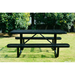 LifeYard 6 Rectangular Picnic Table Expanded Metal (72 Long) (Black)