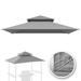 YardGrow BBQ 8 x5 Double Tier Replacement Canopy Grill Gazebo Roof Gazebo Cover Top