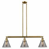 Innovations Lighting 213-S Large Cone Cone 3 Light 40 Wide Commercial Linear Chandelier -