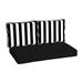 Arden Selections Outdoor Loveseat Cushion Set 46 x 26 Black Cabana Stripe