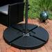 CozyBox 4-Piece Cantilever Offset Patio Umbrella Base Stand Fills Up to 160lbs Sand or Water Circle Patio Umbrella Stand Black