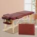 NiamVelo 84 inches Massage Table Portable Massage Bed Height Adjustable Face Cradle with Carry Case 2 Folding Burgundy