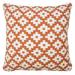 Ox Bay Woven Geometric Throw Pillow Orange and White 20 in. Square Count Per Pack 1