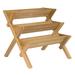 3 Peanut Brown 3-Tier Traditional Western Red Cedar Planter