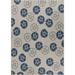Laddha Home Designs 5.25 x 7.25 Navy and Gray Sand Dollars Rectangular Outdoor Area Throw Rug