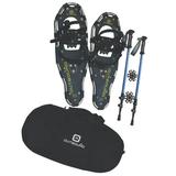 Outbound Lightweight 25 In Aluminum Snowshoes Kit with Poles & Carrying Bag