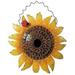 Attraction Design Decorative Sunflower Birdhouse for Outside Hanging Bird House Metal with Ladybug Spring Summer Outdoor Garden Decor