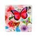 Home & Garden Butterfly Prints Bird Bath Glass Flowers 2Gb851.