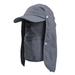 yuehao bucket hats summer outdoor sun hat protection bucket boonie cap solid adjustable fishing hat dark gray