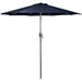 Northlight 9ft Outdoor Patio Market Umbrella with Hand Crank and Tilt Navy Blue