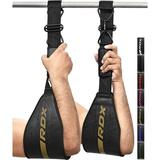 RDX Fitness Hanging AB Straps for Abdominal Muscle Building and Core Training Maya Hide Leather Strap Steel D-Rings Pull up Assist Straps Elbow Hanging Men Women Home Gym Workout Equipment