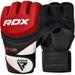 RDX MMA Gloves Grappling Sparring Maya Hide Leather Mixed Martial Arts Kickboxing Muay Thai Training Men Women Half Finger Adjustable Mitts Wrist Support Cage Fighting Combat Punching Bag Workout