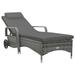 Suzicca Sun Lounger with Wheels Poly Rattan Anthracite